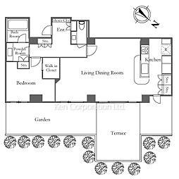 ディアナガーデン代官山 1LDKの間取図画像