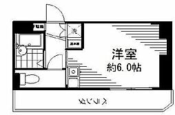 ジャネットビル ワンルームの間取図画像