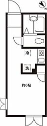 ニューバリュー南大井 2階ワンルームの間取り
