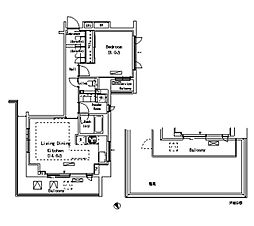 パークアクシス代官山 5階1LDKの間取り