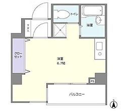 フラットワン新中野 ワンルームの間取図画像