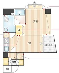ジュエル荻窪 1DKの間取図画像