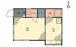 ハイツ紫苑 1Kの間取図画像