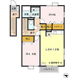 ARCTURS 2階2LDKの間取り