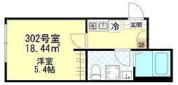 エアフォルク新小岩 1Kの間取図画像