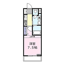 アプランドルふじみ野 3階1Kの間取り