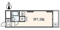 セザールプラザ府中 ワンルームの間取図画像