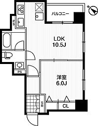 アーバンフラッツ町田 4階1LDKの間取り