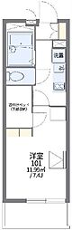 レオパレスバーディーパレス 1Kの間取図画像