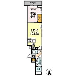Asset-Court花小金井南町 1階1LDKの間取り