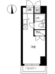 スカイコート保土ヶ谷 ワンルームの間取図画像