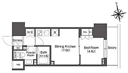 コンフォリア東上野 9階1DKの間取り