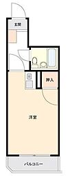 カエサル花小金井 ワンルームの間取図画像