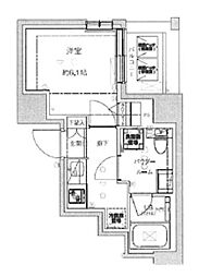 ジェノヴィア幡ヶ谷 2階1Kの間取り