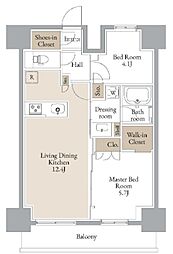 JMFレジデンス浅草橋三丁目 11階2LDKの間取り