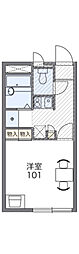 レオパレスGREENVIEW 1Kの間取図画像
