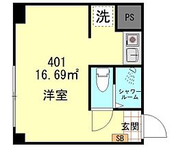 オリエントマンション品川 ワンルームの間取図画像