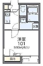 レオネクストバルーンモーリー 1Kの間取図画像