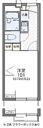 レオパレスタカデルタ 1Kの間取図画像
