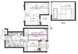 ZOOM西早稲田 2階1LDKの間取り