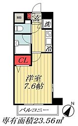 東京メトロ東西線 行徳駅 徒歩7分の賃貸マンション 3階1Kの間取り