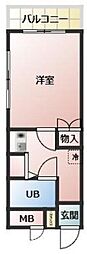 RFIELDSNISHIARAI 1Kの間取図画像
