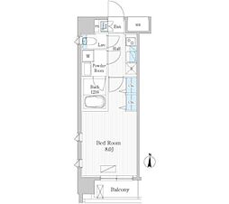 ＵＰＰＥＲ　ＦＩＥＬＤ　ＷＯＯＤ 3階1Kの間取り