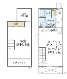 ALERO新中野II 地下1階1LDKの間取り