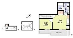 WoodCrest沼袋Terrace 1LDKの間取図画像