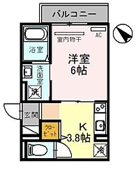 RIHITO堺東 3階1Kの間取り