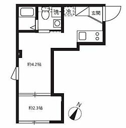 アピチェ田園調布 1階1DKの間取り