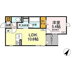 U Residence 森野 1LDKの間取図画像