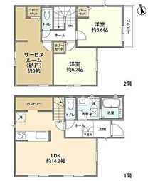 Kolet千城台#15 1階2SLDKの間取り