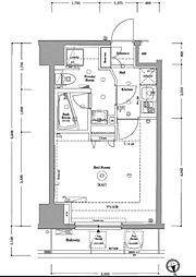 ＡＸＡＳ神楽坂ｓｔａ. 3階1Kの間取り