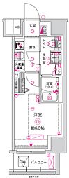 CREST TAPP川崎港町 1Kの間取図画像