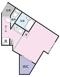 ザ・クラス下北沢 1Kの間取図画像