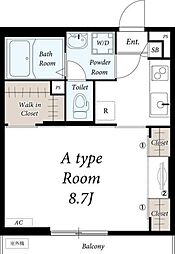 リブリ・ラ サンサリテ 3階1Kの間取り