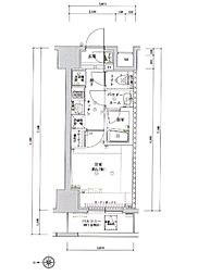 スパシエジーベック亀戸 1Kの間取図画像