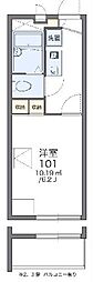 レオパレス豊藤 1Kの間取図画像