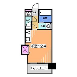 ワイズアーク三国ケ丘 ワンルームの間取図画像