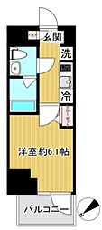 SHOKEN Residenceお花茶屋 7階1Kの間取り