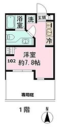 CIELS ワンルームの間取図画像