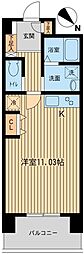 六本木ライズハウス ワンルームの間取図画像