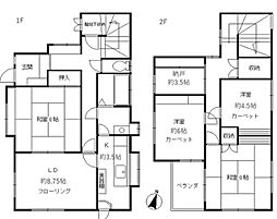 岸野邸 一戸建 1階4SLDKの間取り