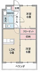 GRANDEUR 2DKの間取図画像