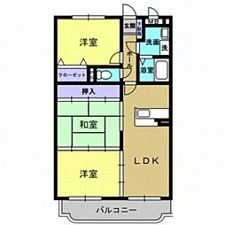 リバティハウス西築地 103 1階3LDKの間取り