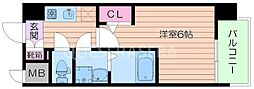 エスリード桜ノ宮レジデンス 1Kの間取図画像