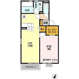 ストリーム 1LDKの間取図画像