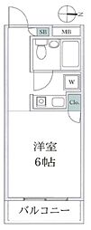 スカイコート新宿7 ワンルームの間取図画像