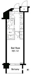 ParkCube大井町 1Kの間取図画像